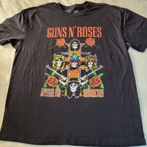 Guns N' Roses 1988 Tour Appetite For Destruction Reprint Tshirt Size XXL